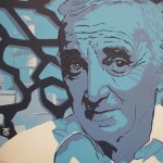 Aznavour et MuCEM, 2019, Huile et acrylique sur toile (50x50 cm)