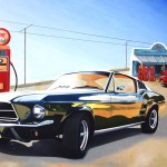 Ford Mustang - Bullit, 2016, Huile sur toile (60x92cm)